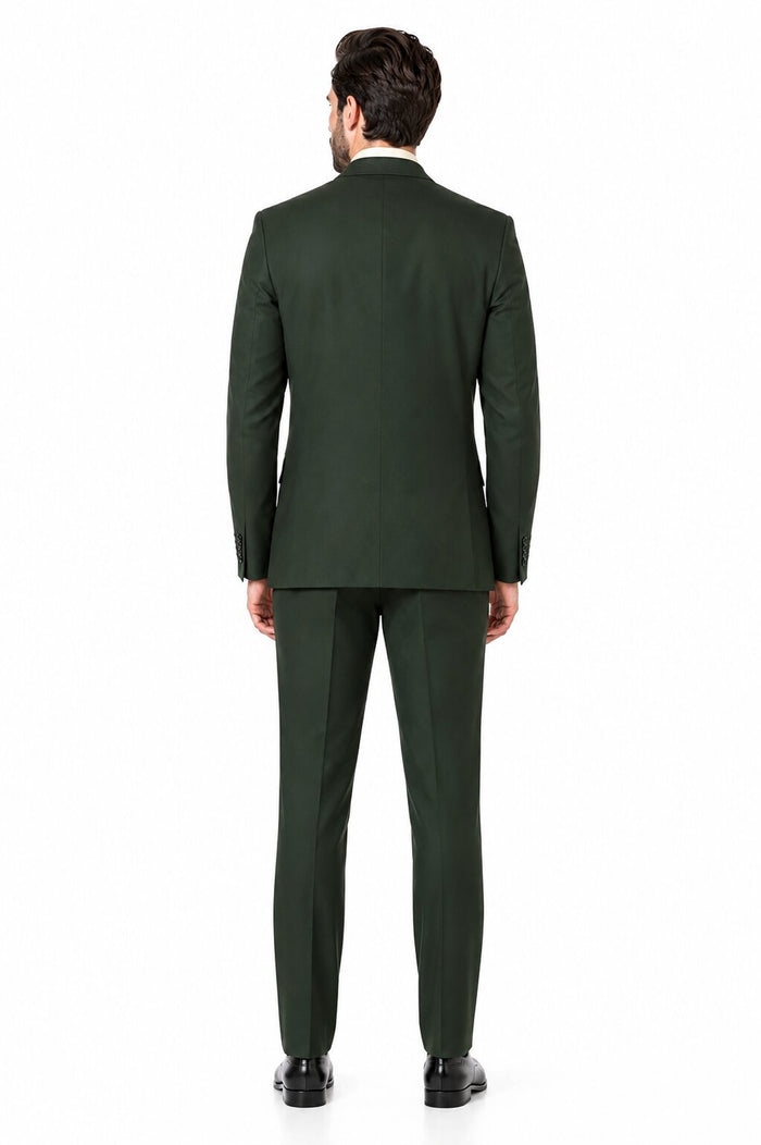 Rossi Man ELI RM117 Hunter Green 3-Piece Suit – Classic Men’s Formalwear