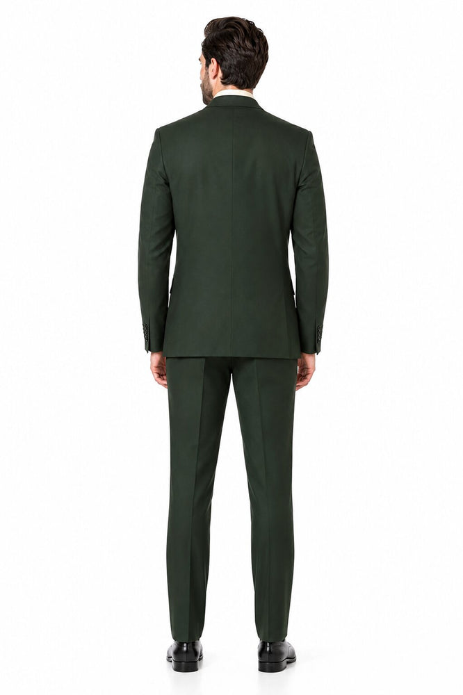Rossi Man ELI RM117 Hunter Green 3-Piece Suit – Classic Men’s Formalwear