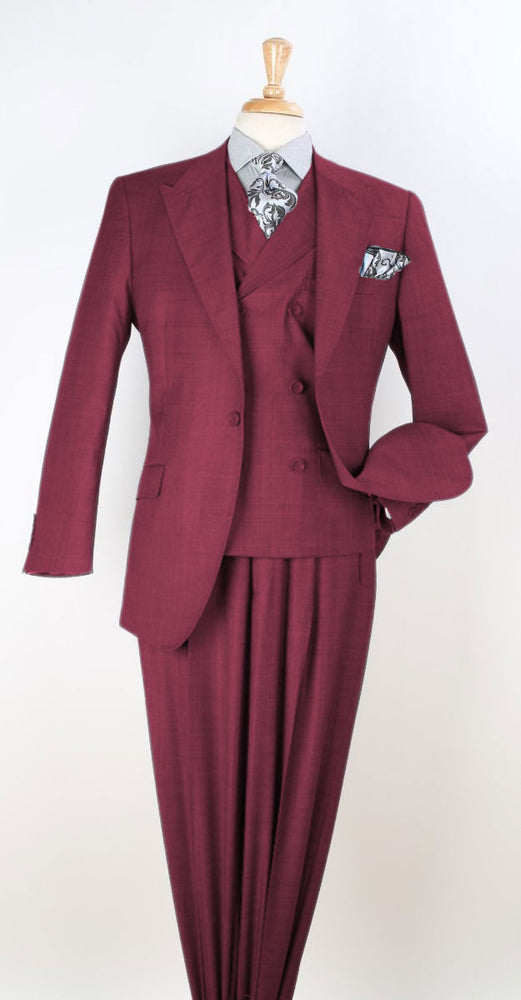 Single Breasted Suit Burgundy