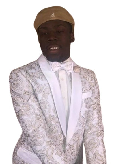 Coming 2019 Pre Order Floral Satin Shiny Fashion Blazer Dinner Jacket Paisley Sport Coat Flashy Stage Fancy Party Prom 2025