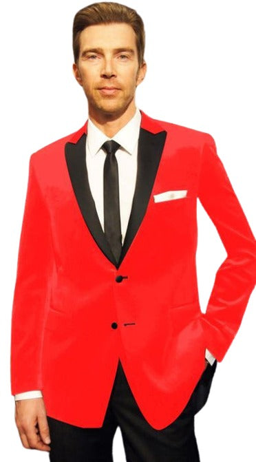 velour Men's blazer Jacket Velvet Velour Cheap Priced For Men Formal Tuxedo Jacket Sport Coat Two Tone Trimming notch collar tuxedo Hot Red