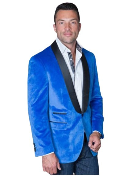 Sport Coat Jacket Men's Royal Shawl Collar velour Men's blazer Jacket