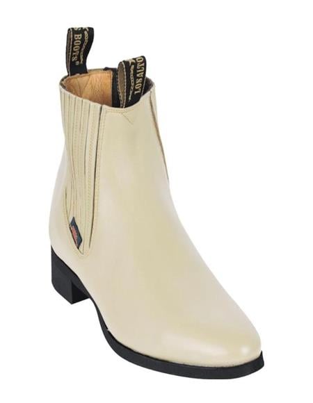 Bone Los Altos Boots Men's Charro Botin Short Ankle Leather Boots