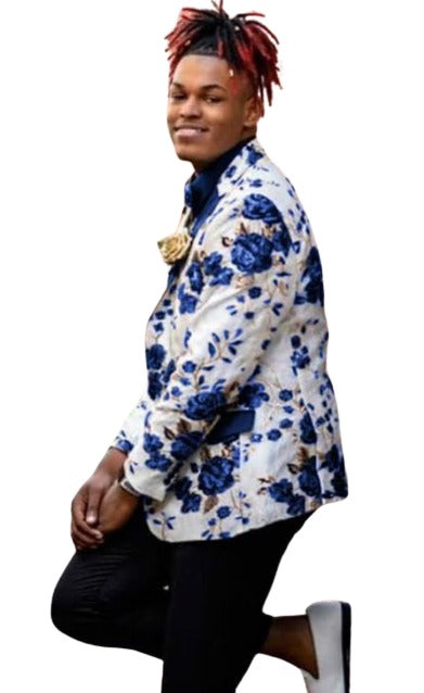 Paisley Floral Sport Coat - Prom 2026 Blazer + Matching Bowtie - Tuxedo Jacket