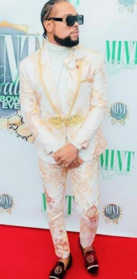 White and Gold Prom 2026 Suits - Gold Tuxedo Jacket