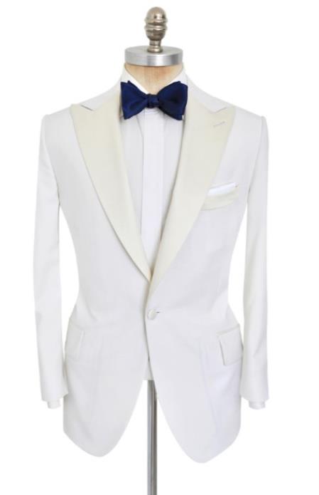Off White sale Cream Ivory Mandarin Suit For Men
