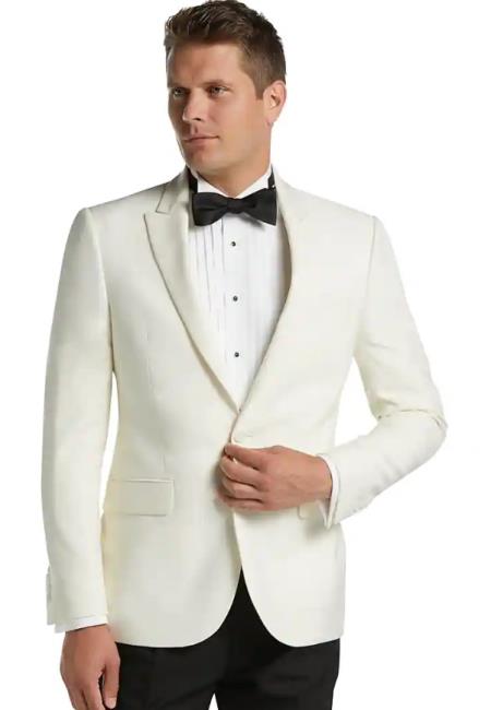 Off White sale Cream Ivory Mandarin Suits For Mens main image 0