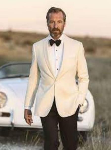 Ivory Tuxedo Jacket - Cream Wedding Suit - Off White Suit (Jacket and Pants Included)