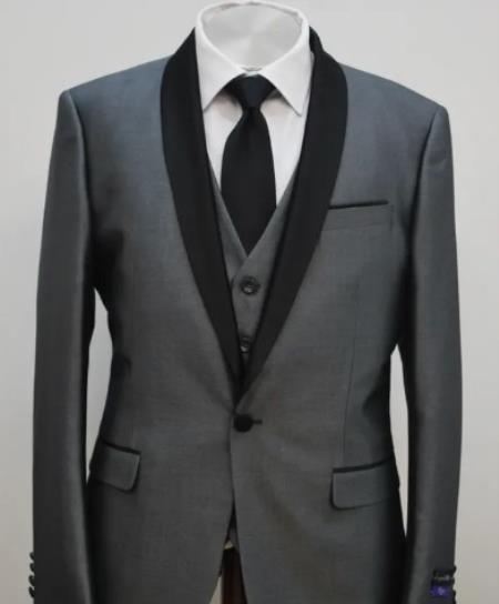 Gray Tuxedos - Wedding Tuxedo - Prom 2025 Suit
