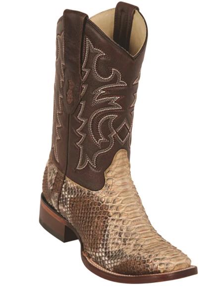Square Toe Snakeskin Boots