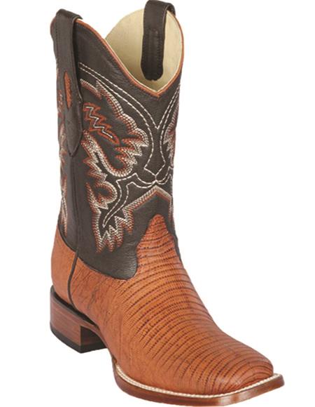 Lizard Skin Square Toe Boots