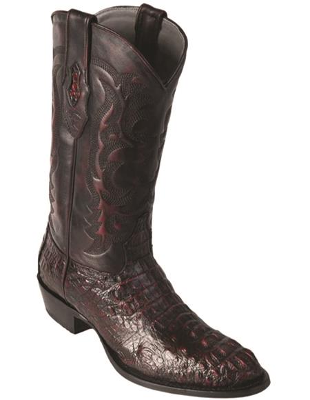 R Toe Cowboy Boots - Round Toe Cowboy Boots - Los Altos Mens Caiman Ho ...