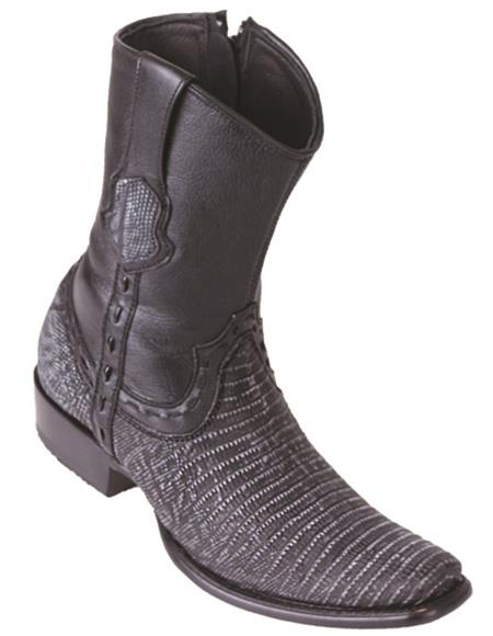 Mens Lizard Teju Boots Sanded Brown - H79B Dubai Toe