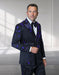Mens Black And Purple Royal Double Breasted Tuxedo