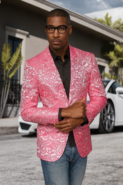 Black Shiny Blazer Mens