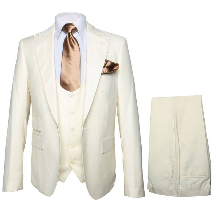 Rossiman Capri Ivory 3-Piece Wedding Suit