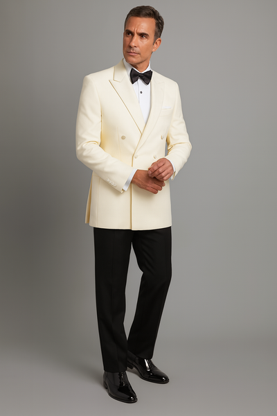 Navy Blue and White Tuxedo