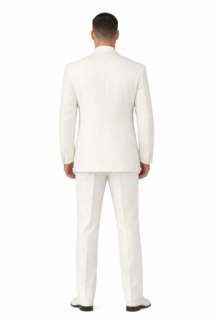 Ivory/Off White/Cream 2 button Style jacket non-vented Fashion Tuxedo For Men