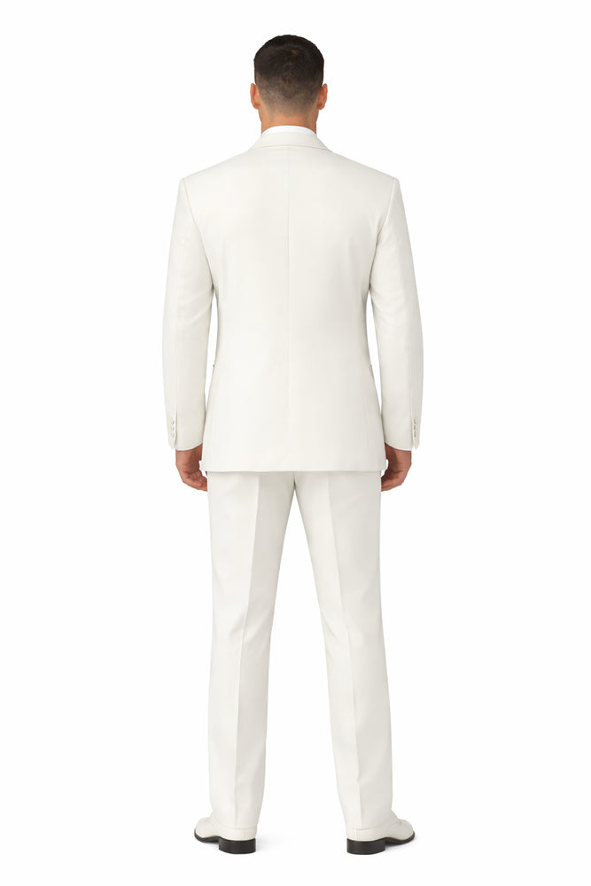 Ivory/Off White/Cream 2 button Style jacket non-vented Fashion Tuxedo For Men