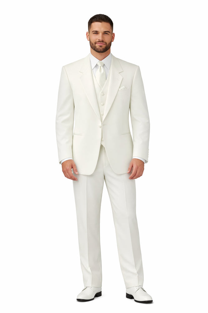 Ivory/Off White/Cream 2 button Style jacket non-vented Fashion Tuxedo For Men