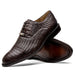 Marco Di Milano John Woven Caiman Crocodile Oxfords Brown