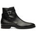 Zelli Jodphur Black Italian Calfskin Double Buckle Strap Boot