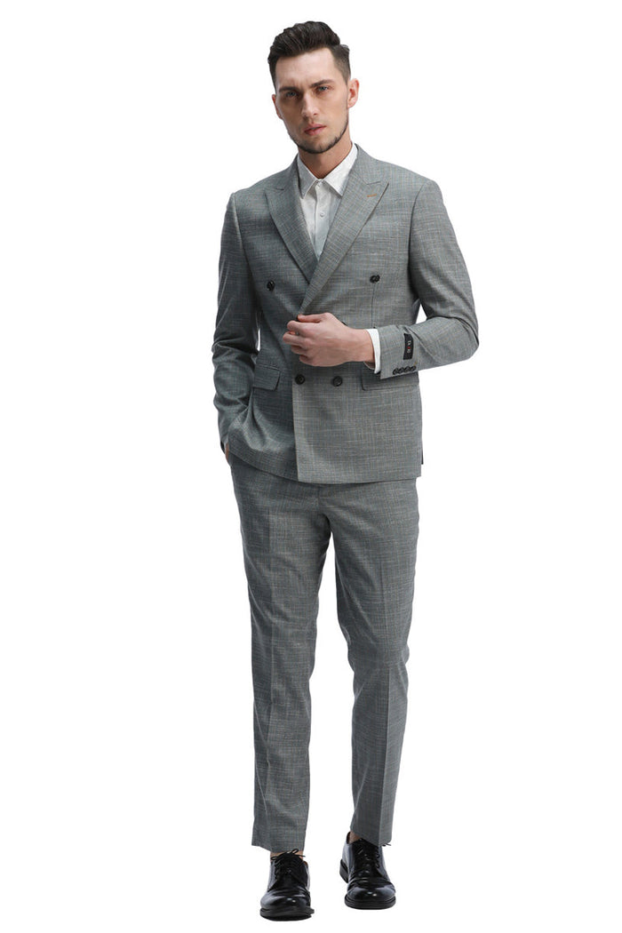 Men's Mint Green Sharkskin Suit by Tazzio Suits
