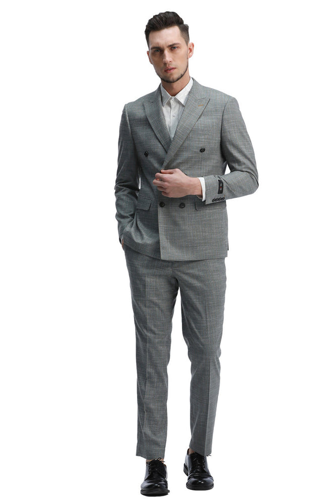 Men's Mint Green Sharkskin Suit by Tazzio Suits