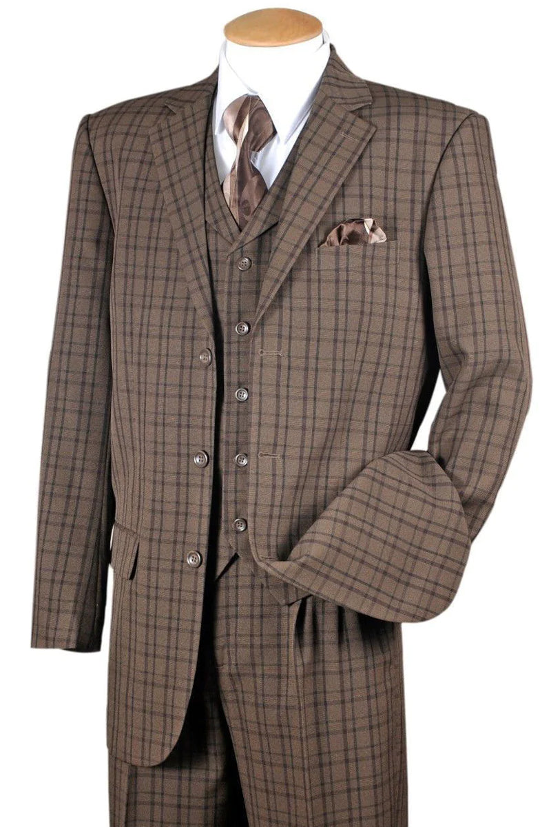 Tartan Suit - With Vested Vested - Mens Windowpane Suit main image 0