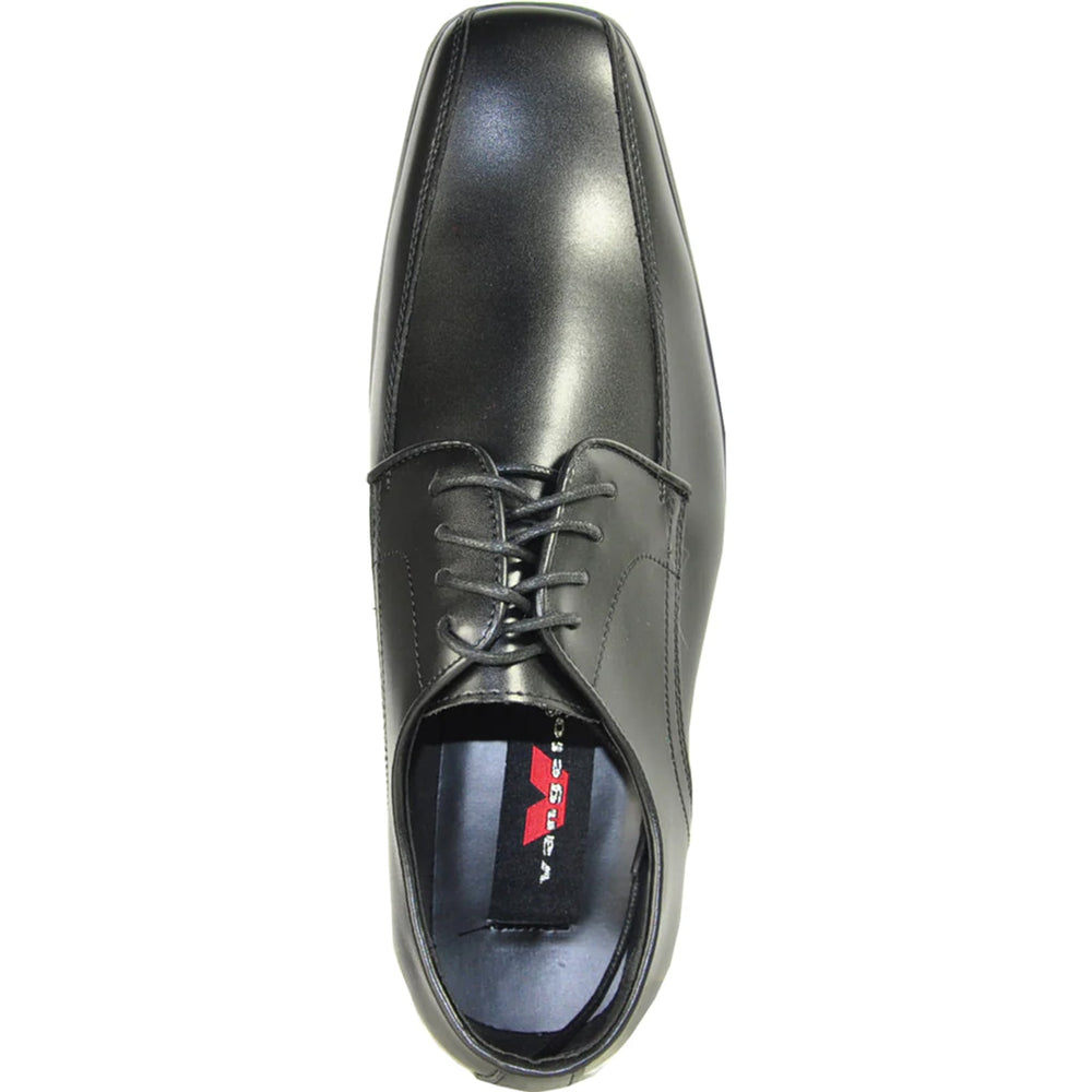 Bravo Mens Classic Square Pointy Toe Dress Shoe in Black