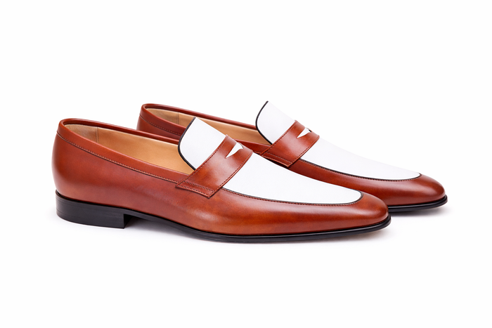Carrucci Contrast Two Tone Penny Loafer