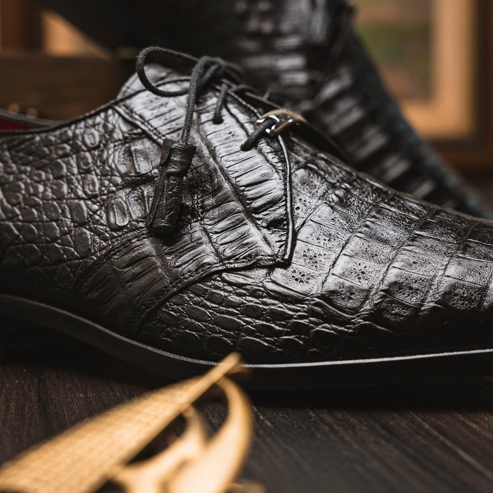 Marco Di Milano Lacio Black Leather Oxford Dress Shoe
