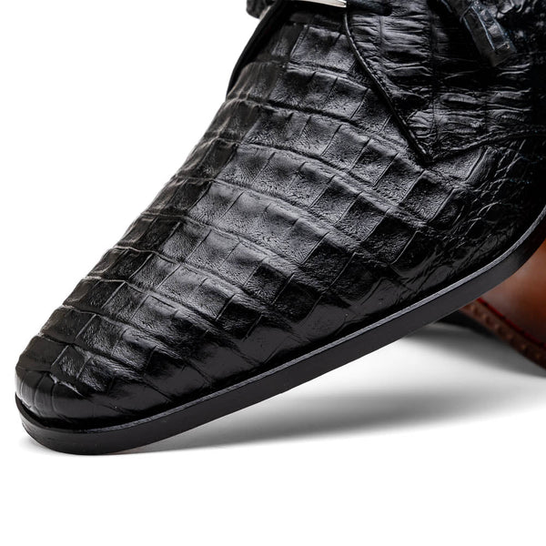 Marco Di Milano Lacio Black Leather Oxford Dress Shoe