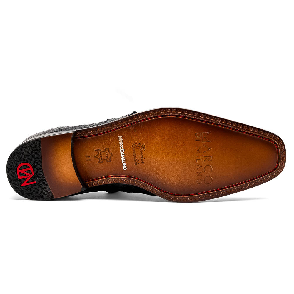 Marco Di Milano Lacio Black Leather Oxford Dress Shoe