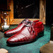 Marco_Di_Milano Lacio Wine Leather Dress Shoe