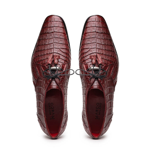 Marco_Di_Milano Lacio Wine Leather Dress Shoe