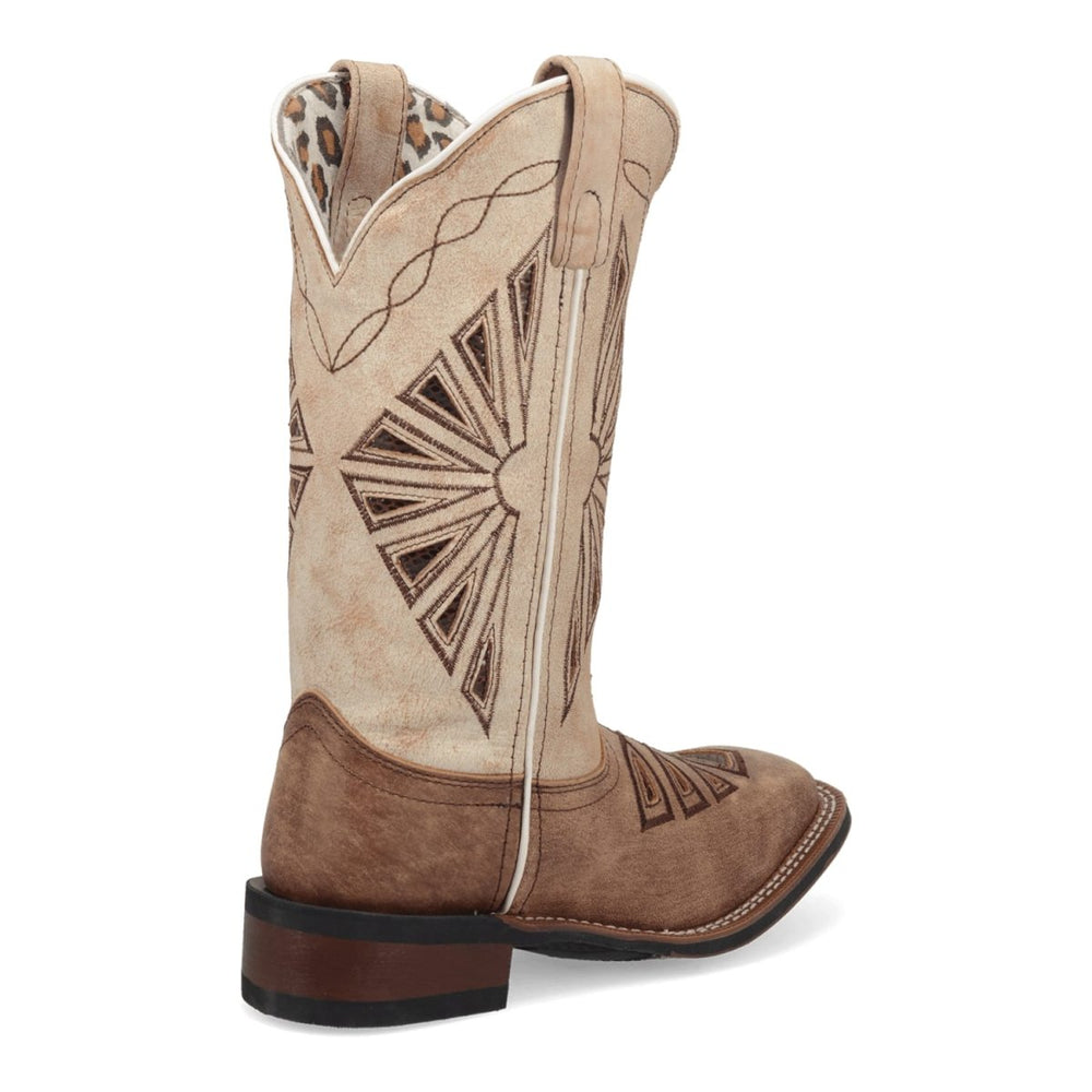 Laredo Women's Kite Days Broad Square Toe Leather Boots - Brown / Bone 5821