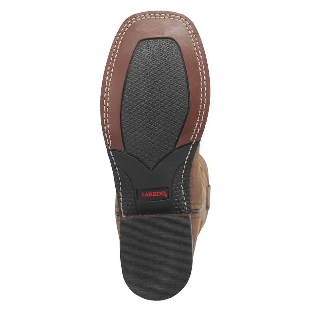 Laredo Women's Megan Broad Square Toe Leather Boots - Tan 3119