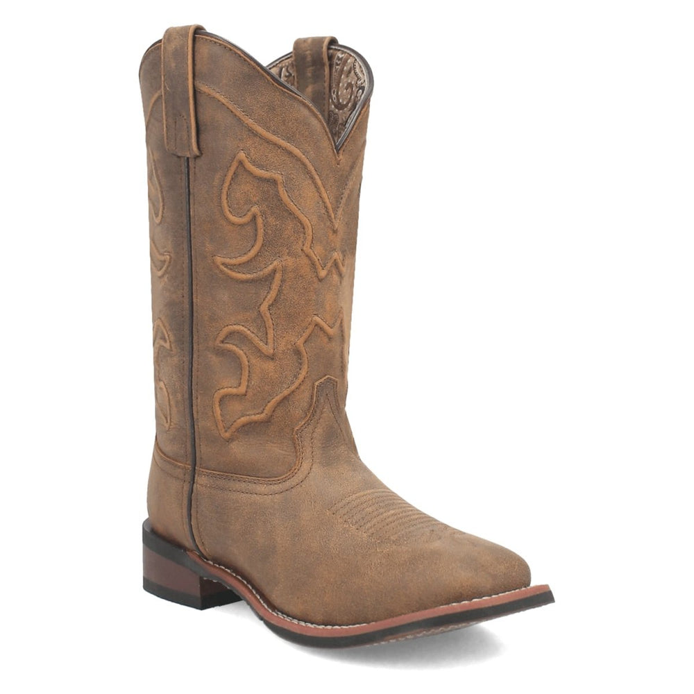 Laredo Women's Megan Broad Square Toe Leather Boots - Tan 3119 - Dan Post Boots
