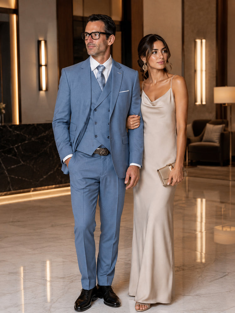 Statement Suits Steel Blue