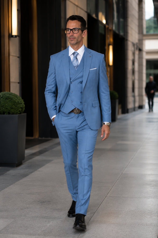 Statement Suits Steel Blue