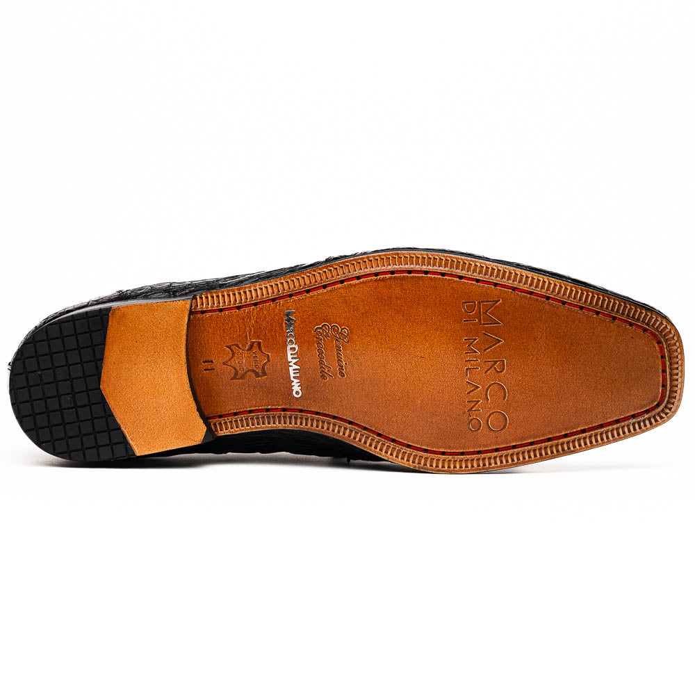 Marco_Di_Milano Leonardo Black Leather Dress Shoe