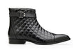 Belvedere Libero Black Genuine Ostrich Leather Shoe