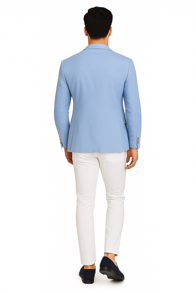 Linen Blazer - Light Blue Linen Sportcoat