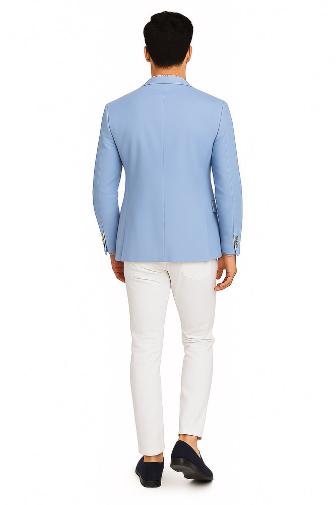Linen Blazer - Light Blue Linen Sportcoat