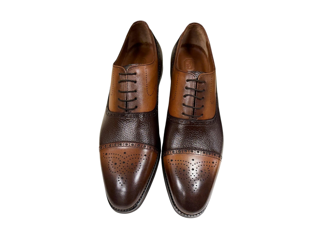 P0005225 -Lord -Two Tone Lace up-Brown+Tan