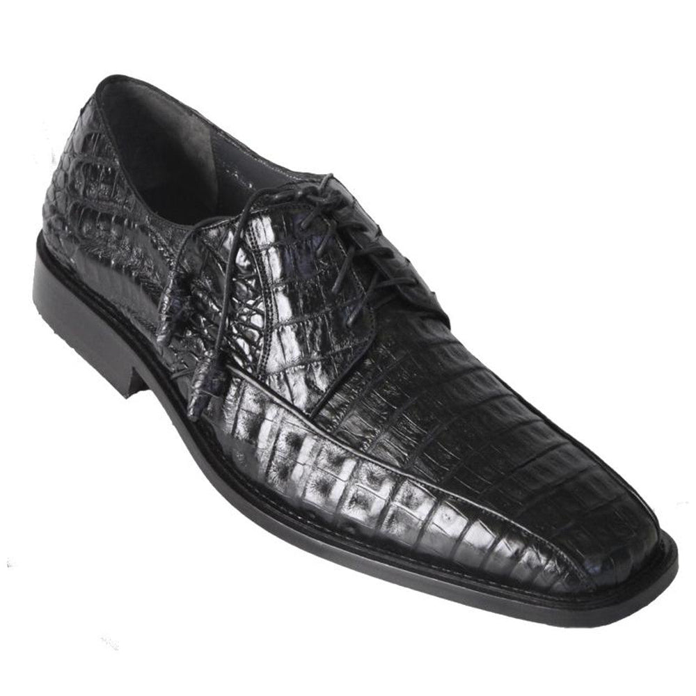 Los Altos Black Crocodile Bike Toe Shoes
