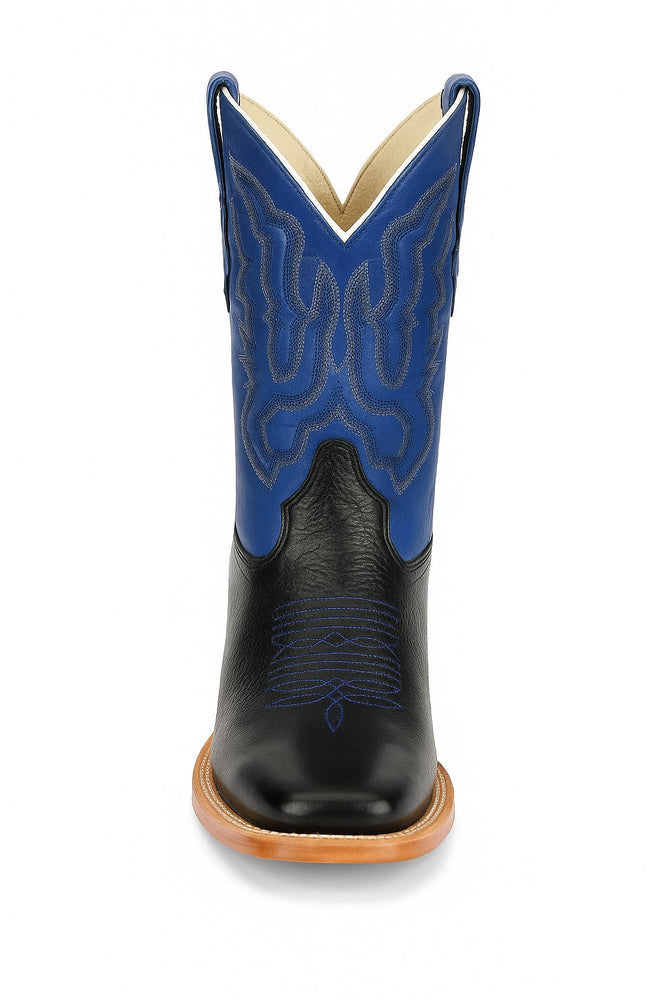 Los Altos Boots Men's Grisly Wide Square Toe Boots Black/Blue