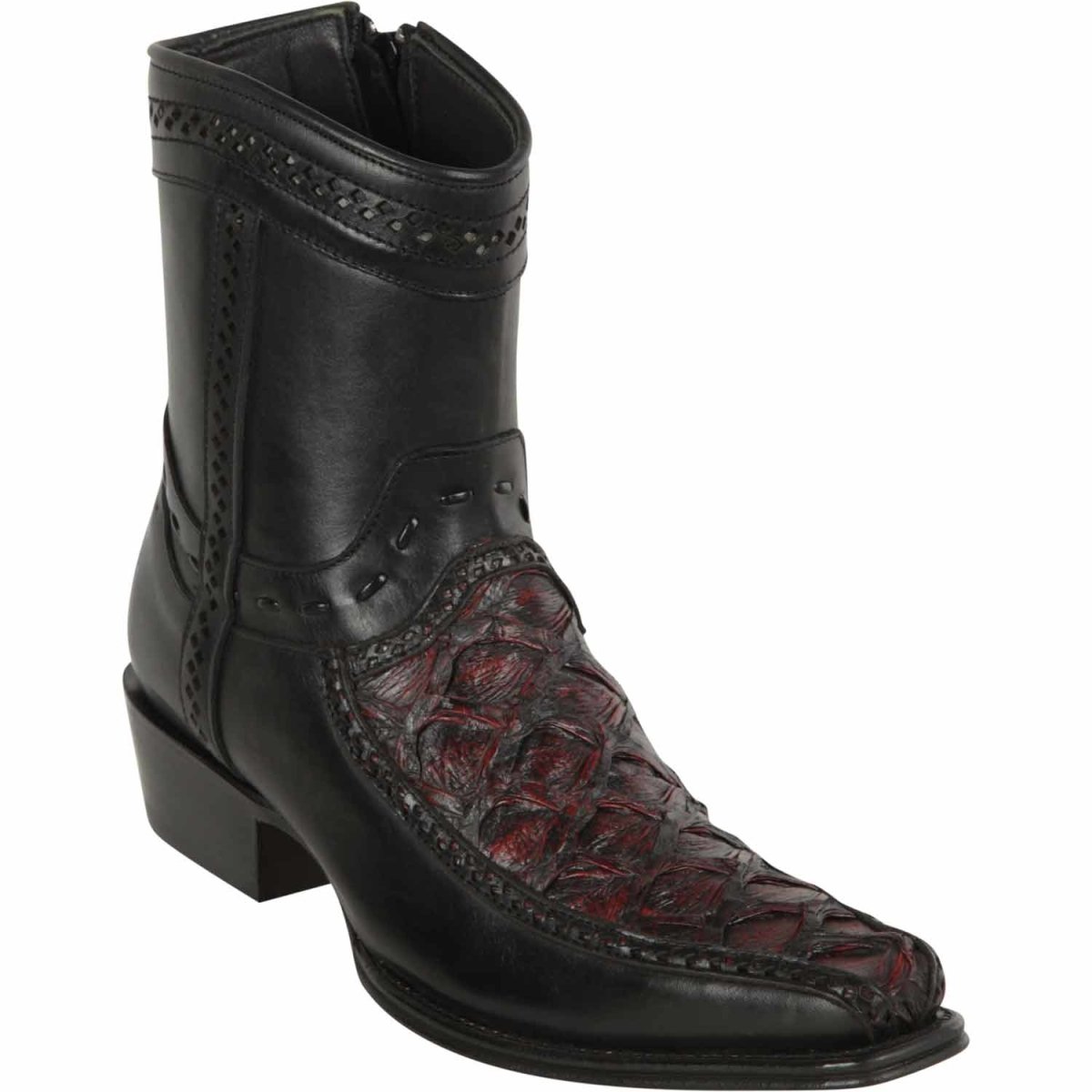 Los Altos Men's Original Monster Fish Skin European Toe Short Boots ...