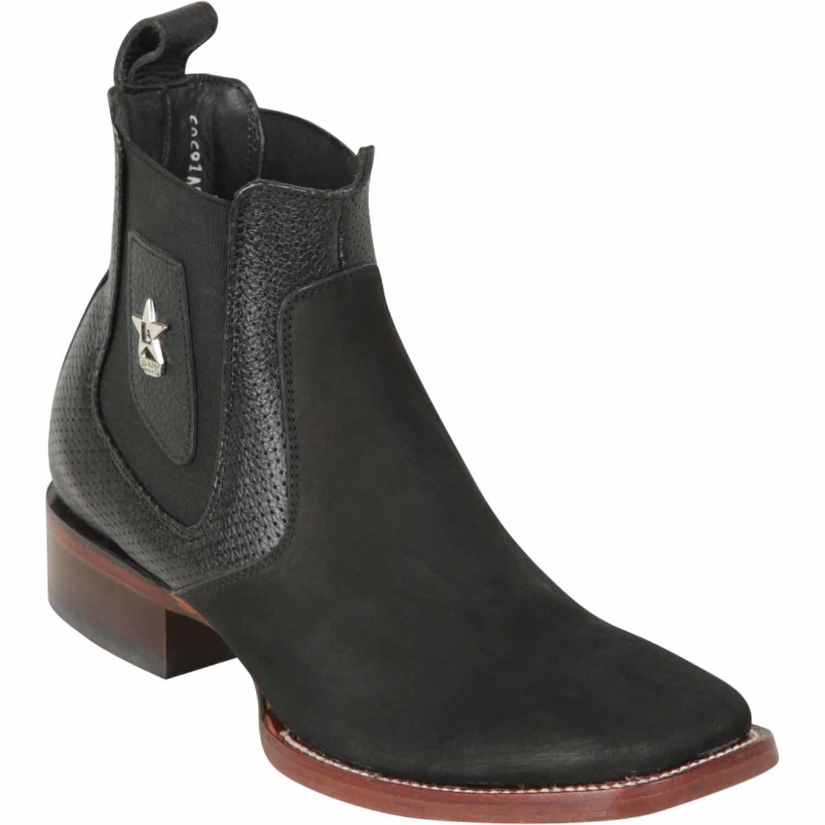 Men's Los Altos Wide Square Toe Crazy Leather Boots
